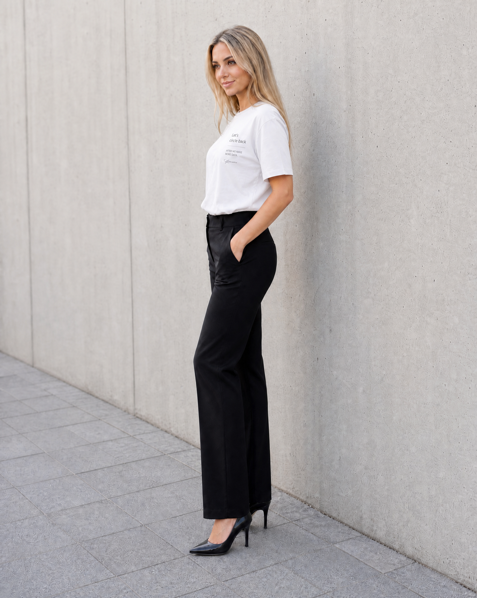 White Marketing Slogan Tee | Let's Circle Back